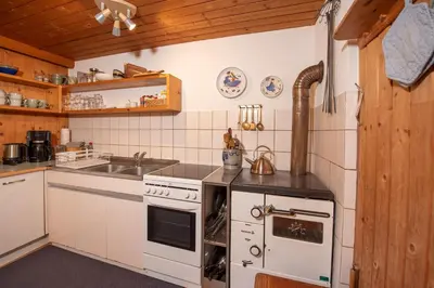 Küche/Küchenzeile in der Unterkunft Haus Hahnenbalz Top 1