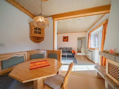 Ein Sitzbereich in der Unterkunft Apartment Gabi