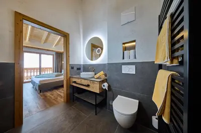 Ein Bett oder Betten in einem Zimmer der Unterkunft Almhütte Auszeit - Neueröffnung Dezember 2025