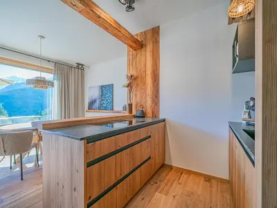 Küche/Küchenzeile in der Unterkunft Premium Apartment Almrausch