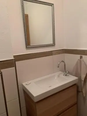 Ein Badezimmer in der Unterkunft Altenhauser Hof