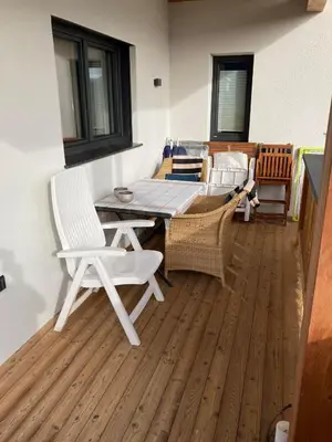 Ein Sitzbereich in der Unterkunft Landhaus Anneliese
