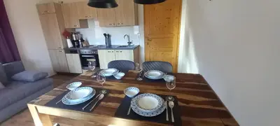 Küche/Küchenzeile in der Unterkunft Apartments Birgit und Bernd