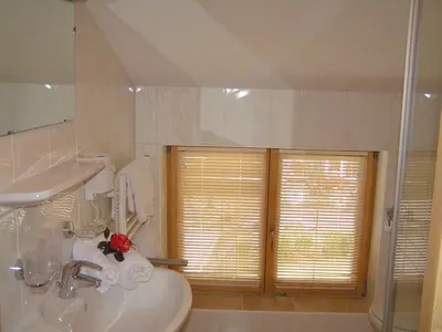Ein Badezimmer in der Unterkunft Karrerhof