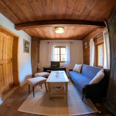 Ein Sitzbereich in der Unterkunft Ferienhaus Venusberg