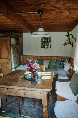 Ein Sitzbereich in der Unterkunft Ferienhaus Venusberg