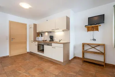 Küche/Küchenzeile in der Unterkunft Appartement Einödberg