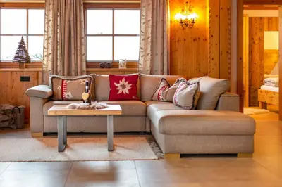 Ein Sitzbereich in der Unterkunft Landhaus Simone incl JOKER CARD by All in One Apartments