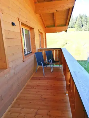Ein Balkon oder eine Terrasse in der Unterkunft Ferienwohnung Lacken