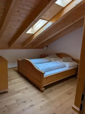 Ein Bett oder Betten in einem Zimmer der Unterkunft Waldhof Roggenboden