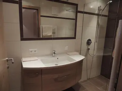 Ein Badezimmer in der Unterkunft Z`Aglers Ferienwohnungen