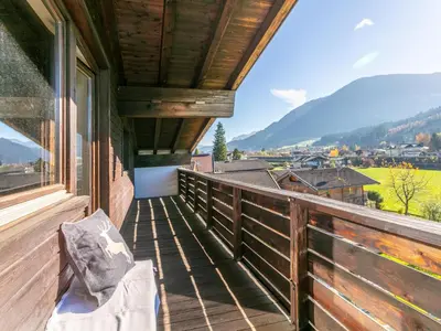 Ein allgemeiner Bergblick oder ein Berglick von der Ferienwohnung aus