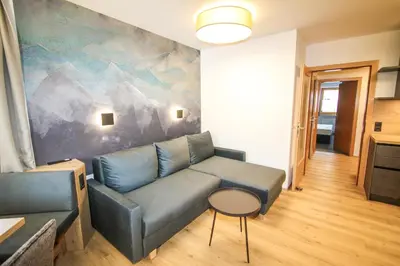 Ein Sitzbereich in der Unterkunft Ferienwohnung Königsleiten 77 - Top 6