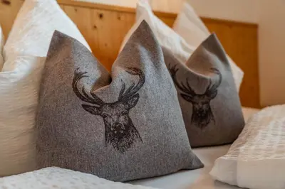 Ein Bett oder Betten in einem Zimmer der Unterkunft Ferienhaus Johanna in Mayrhofen-Hippach- Nähe der Skipiste