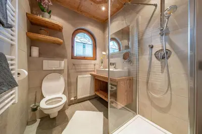 Ein Badezimmer in der Unterkunft Ferienhaus Johanna in Mayrhofen-Hippach- Nähe der Skipiste
