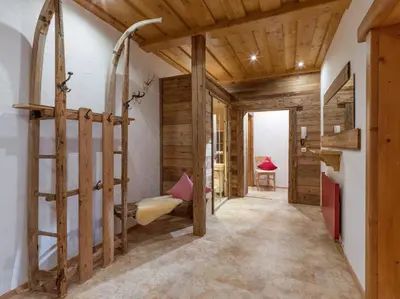 Ein Bett oder Betten in einem Zimmer der Unterkunft Grittlmühle Chalet Ferienwohnungen