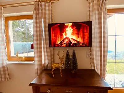 TV/Unterhaltungsangebot in der Unterkunft Chalet Panoramaview Garten Sauna Ski out