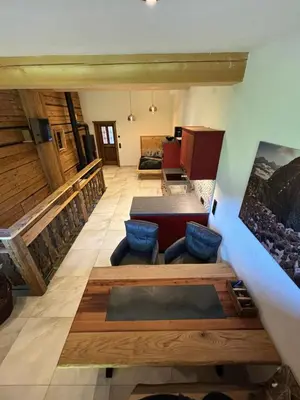 Ein Sitzbereich in der Unterkunft Appartement Adamhof Hochsitz Leogang