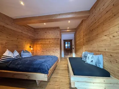 Ein Bett oder Betten in einem Zimmer der Unterkunft Appartement Adamhof Hochsitz Leogang