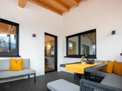 Ein Sitzbereich in der Unterkunft Apartment Moiklerhof