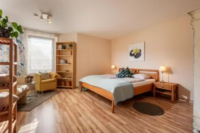 Ein Bett oder Betten in einem Zimmer der Unterkunft Villa Gartenblick