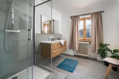 Ein Badezimmer in der Unterkunft Appartement Bergtraum