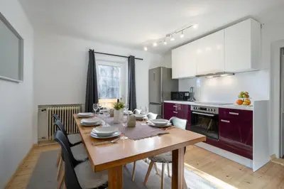Küche/Küchenzeile in der Unterkunft Appartement Bergtraum