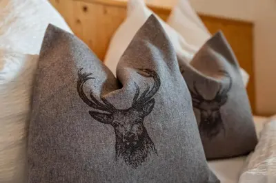 Ein Bett oder Betten in einem Zimmer der Unterkunft Appartement Ahornblick im Ferienhaus Johanna in Hippach-Mayrhofen - Nähe Skipiste