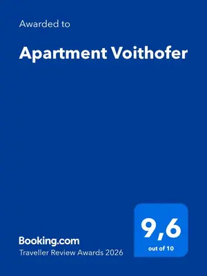 Ein Zertifikat, Auszeichnung, Logo oder anderes Dokument, das in der Unterkunft Apartment Voithofer ausgestellt ist