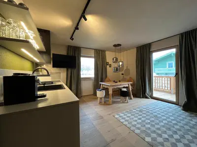 Küche/Küchenzeile in der Unterkunft GOLDMARIE - Apartments