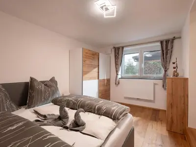 Ein Bett oder Betten in einem Zimmer der Unterkunft Almblick