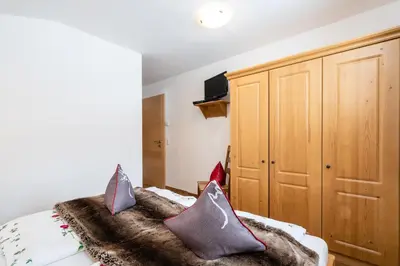 Ein Bett oder Betten in einem Zimmer der Unterkunft Ferienwohnung Panoramablick