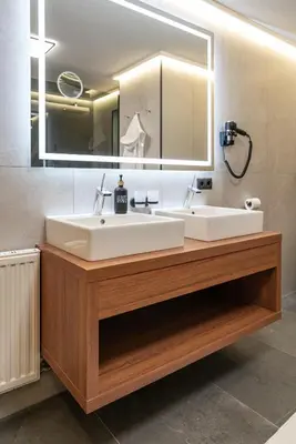Ein Badezimmer in der Unterkunft Appartement Sonnenschein im Ferienhaus Johanna in Mayrhofen-Hippach- Nähe der Skipiste