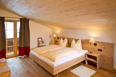 Ein Bett oder Betten in einem Zimmer der Unterkunft Appartements Innerthal