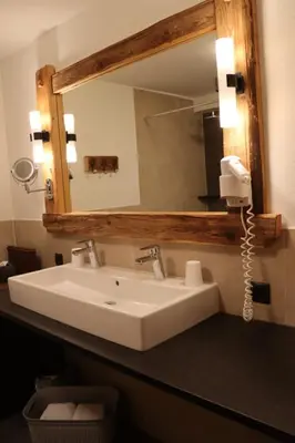 Ein Badezimmer in der Unterkunft Appartements Innerthal