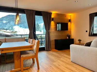Ein Sitzbereich in der Unterkunft Alpen Studio Ellmau III