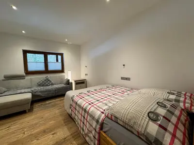 Ein Bett oder Betten in einem Zimmer der Unterkunft Feriendomizil Garber-Bründl