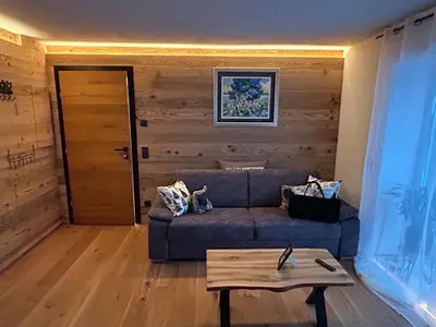 Ein Sitzbereich in der Unterkunft Frana Appartements