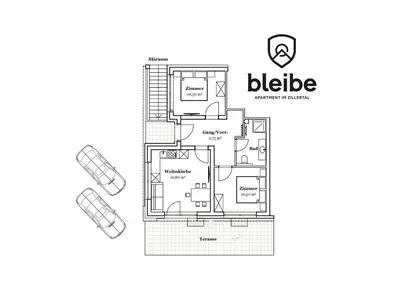 Grundriss der Unterkunft BLEIBE - Apartment im Zillertal