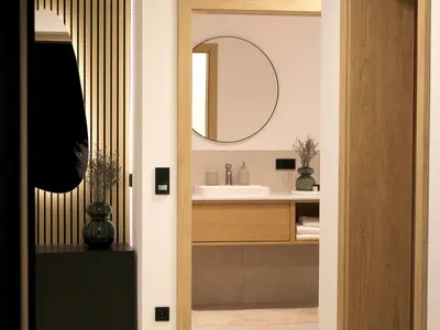 Ein Badezimmer in der Unterkunft BLEIBE - Apartment im Zillertal