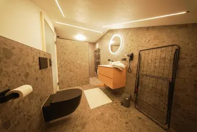 Ein Badezimmer in der Unterkunft Apartments Wiglhof