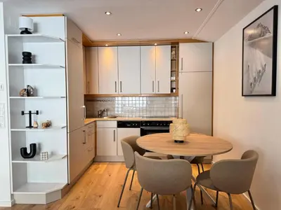Küche/Küchenzeile in der Unterkunft Appartement Steigerbauer 45