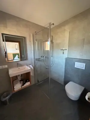 Ein Badezimmer in der Unterkunft Wiererhof