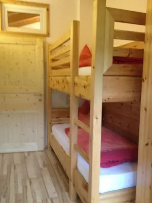 Ein Etagenbett oder Etagenbetten in einem Zimmer der Unterkunft Ferienwohnungen Prosser