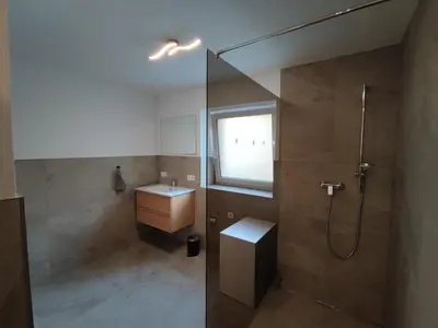 Ein Badezimmer in der Unterkunft Kölblhof