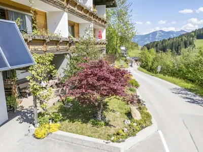 Ein allgemeiner Bergblick oder ein Berglick von der Ferienwohnung aus