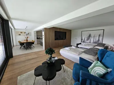 Ein Bett oder Betten in einem Zimmer der Unterkunft Apartments Shema