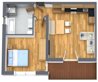 Grundriss der Unterkunft Apartment Alpenland