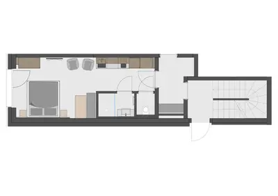 Grundriss der Unterkunft Appartement Chalet Saalbach