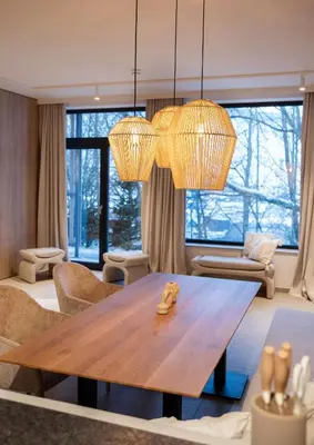 Ein Sitzbereich in der Unterkunft Appartement Chalet Saalbach